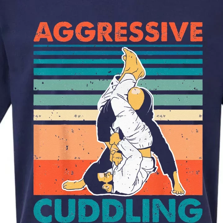 Aggressive Cuddling Jiu Jitsu Funny Retro Brazilian BJJ Sueded Cloud Jersey T-Shirt