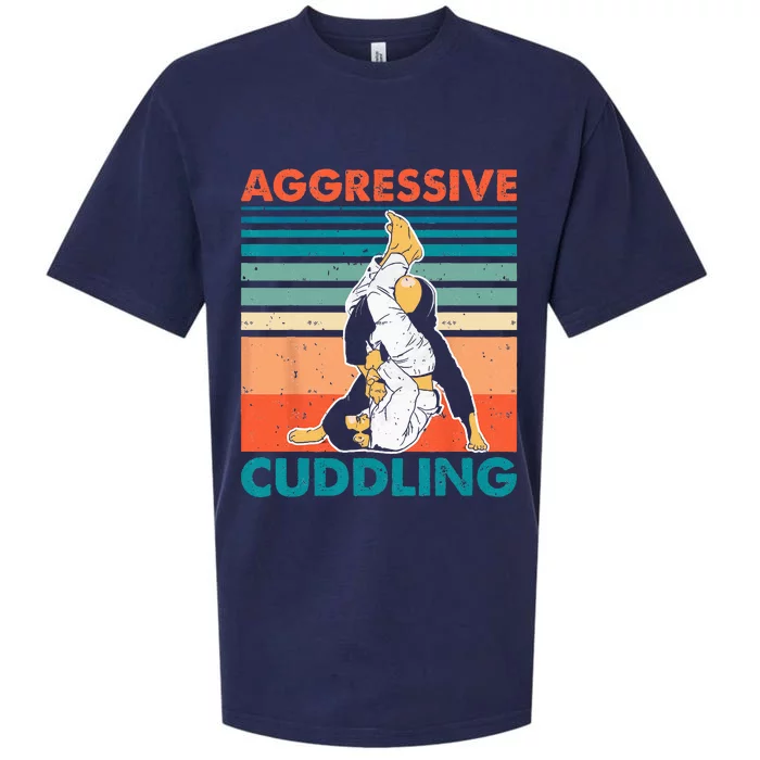 Aggressive Cuddling Jiu Jitsu Funny Retro Brazilian BJJ Sueded Cloud Jersey T-Shirt