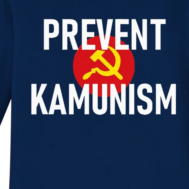 Anti Communist Kamala Harris Prevent Kamunism Baby Long Sleeve Bodysuit