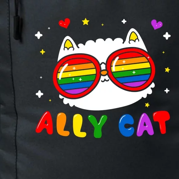 Ally Cat Kawaii Funny Lgbt Gay Pride Flag Rainbow Lesbian Gift Daily Commute Backpack