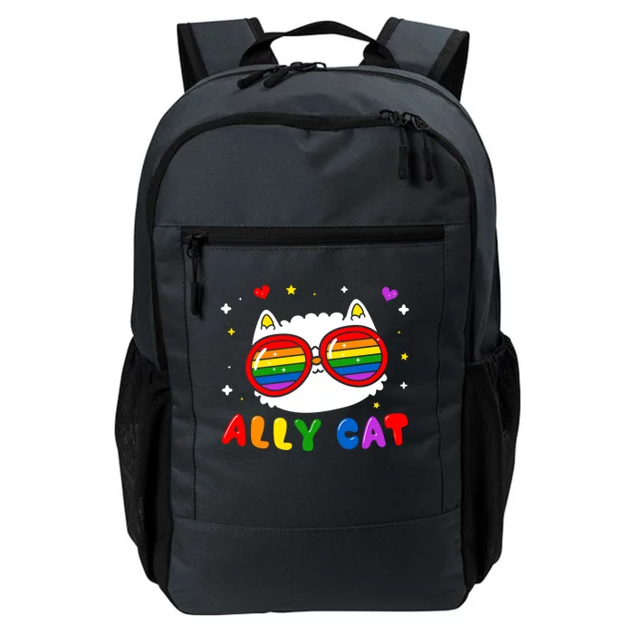 Ally Cat Kawaii Funny Lgbt Gay Pride Flag Rainbow Lesbian Gift Daily Commute Backpack