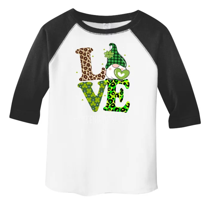 Attendance Clerk Love St Patricks Day Gnome Leopard Funny Gift Toddler Fine Jersey T-Shirt