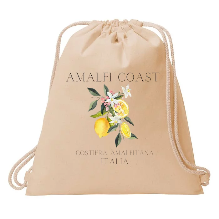 Amalfi Coast Lemons Amalfi Italy Drawstring Bag