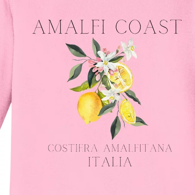 Amalfi Coast Lemons Amalfi Italy Baby Long Sleeve Bodysuit