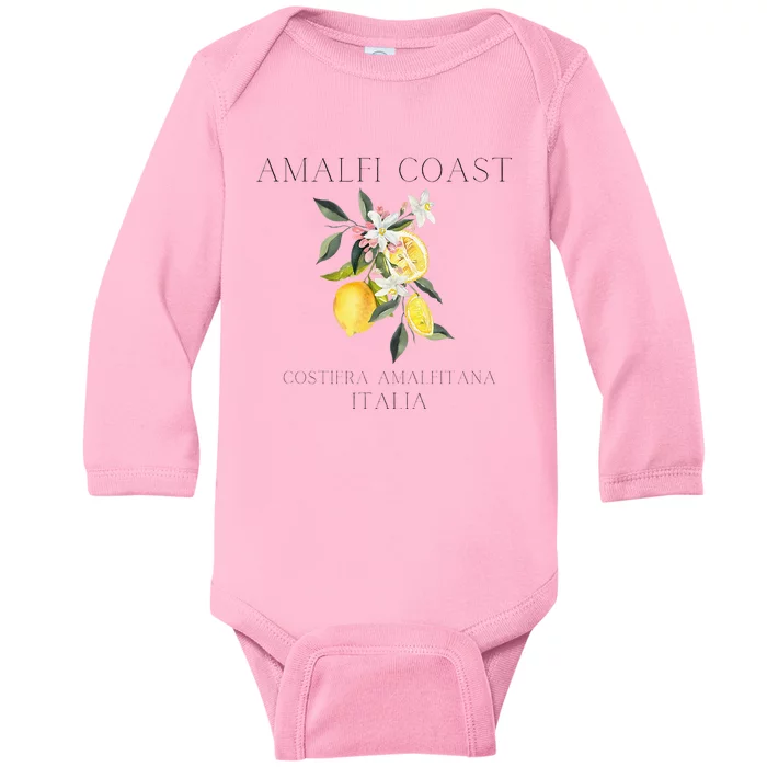 Amalfi Coast Lemons Amalfi Italy Baby Long Sleeve Bodysuit