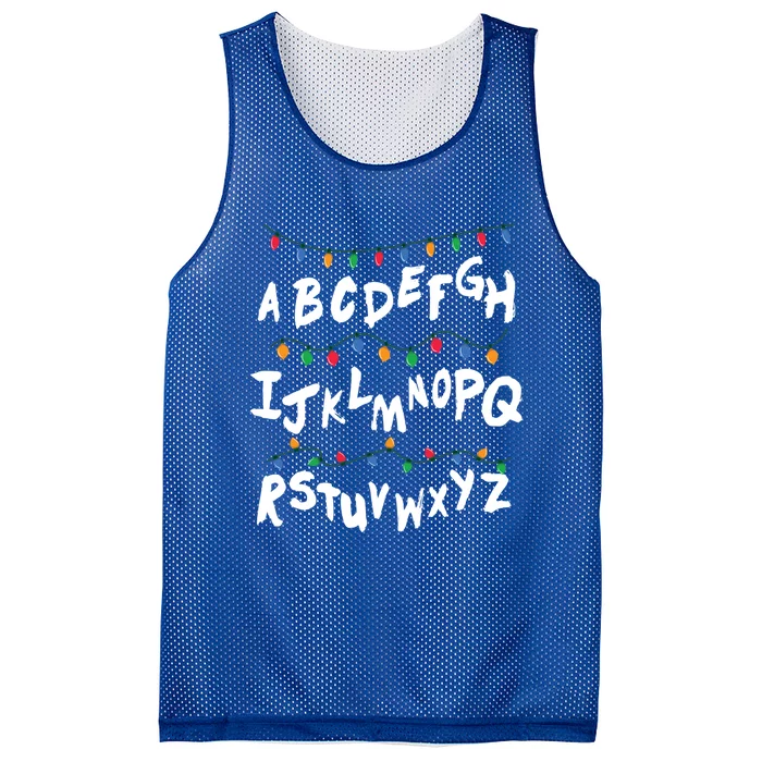 Alphabet Christmas Lights Stranger Cute Gift Mesh Reversible Basketball Jersey Tank