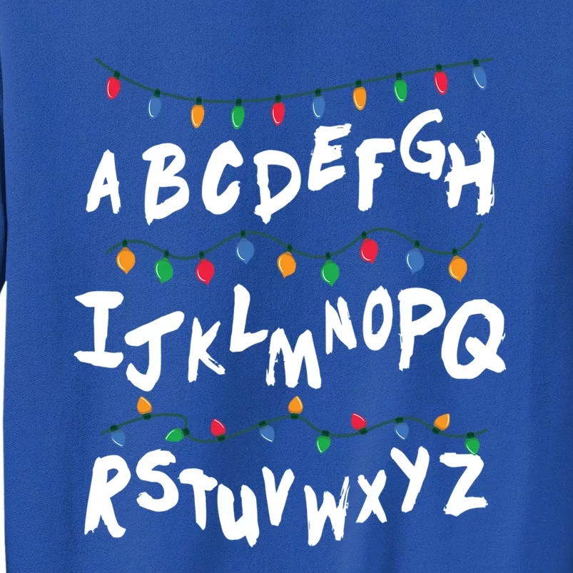 Alphabet Christmas Lights Stranger Cute Gift Tall Sweatshirt