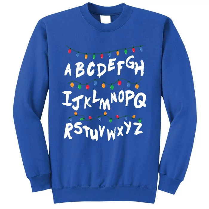 Alphabet Christmas Lights Stranger Cute Gift Tall Sweatshirt