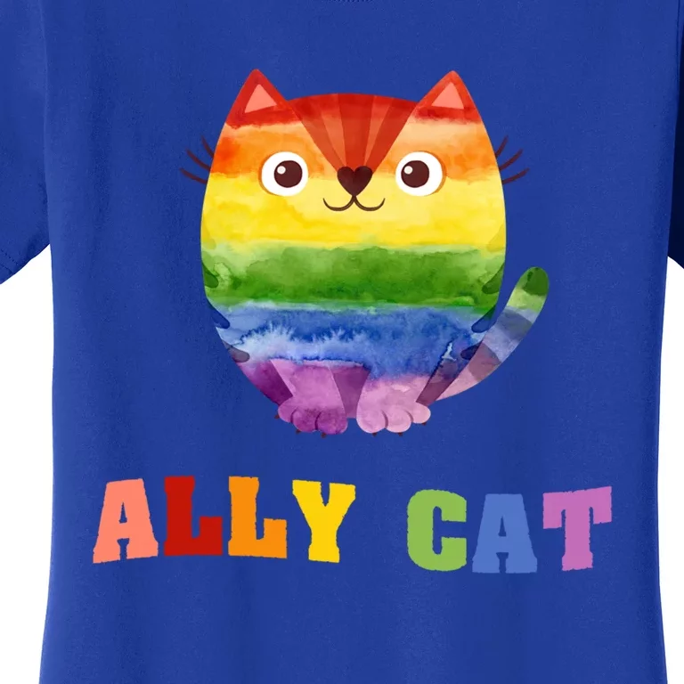 Ally Cat Lgbtq+ Ally Allies Cute Cat Pride Gift Women's T-Shirt