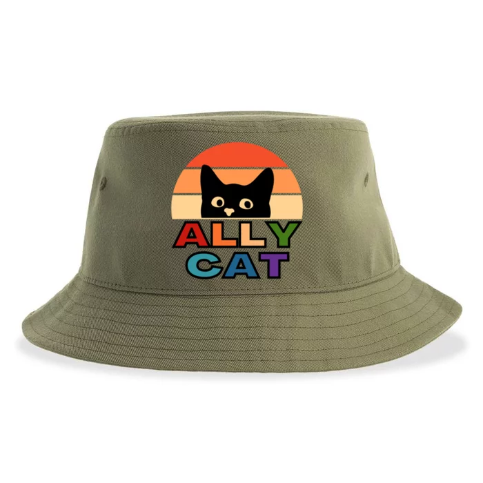 Ally Cat Lgbtqia2s+ Gift Sustainable Bucket Hat