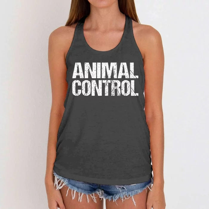 Animal Control Lazy Halloween Costume Women's Knotted Racerback Tank