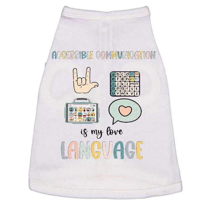 Accessible Communication Love Language AAC SLP Valentines Doggie Tank