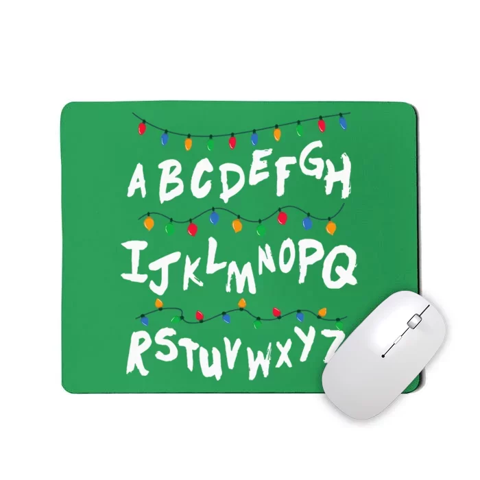 Alphabet Christmas Lights Stranger Mousepad