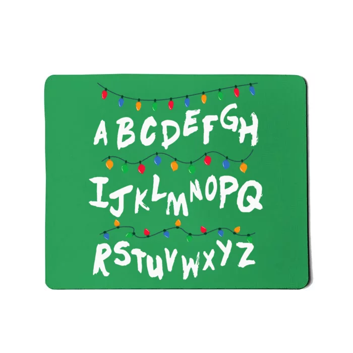 Alphabet Christmas Lights Stranger Mousepad