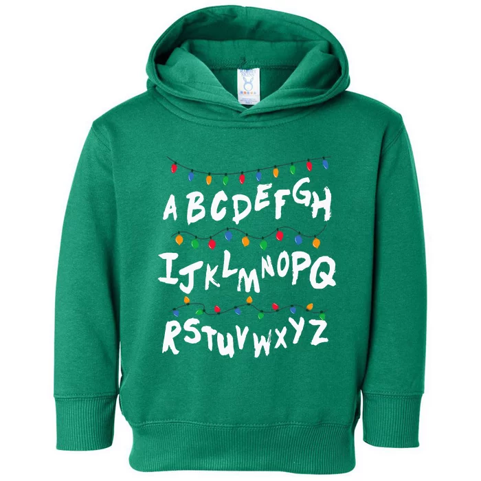 Alphabet Christmas Lights Stranger Toddler Hoodie