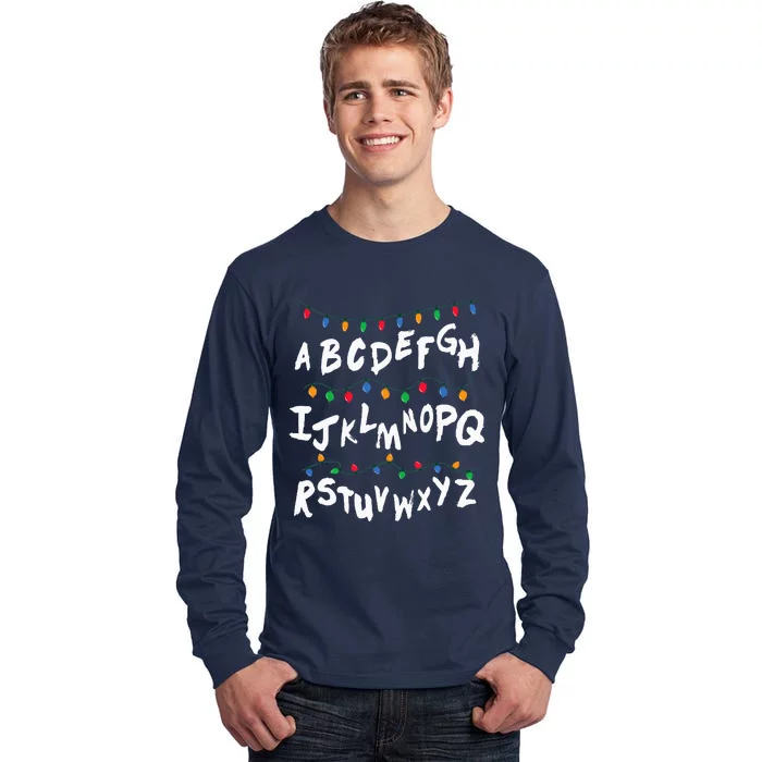 Alphabet Christmas Lights Stranger Tall Long Sleeve T-Shirt