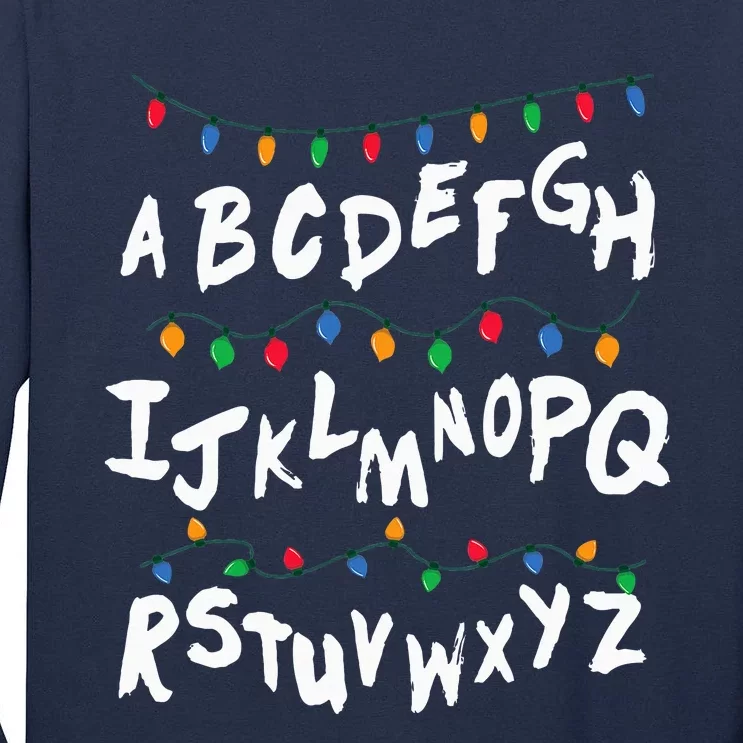 Alphabet Christmas Lights Stranger Tall Long Sleeve T-Shirt