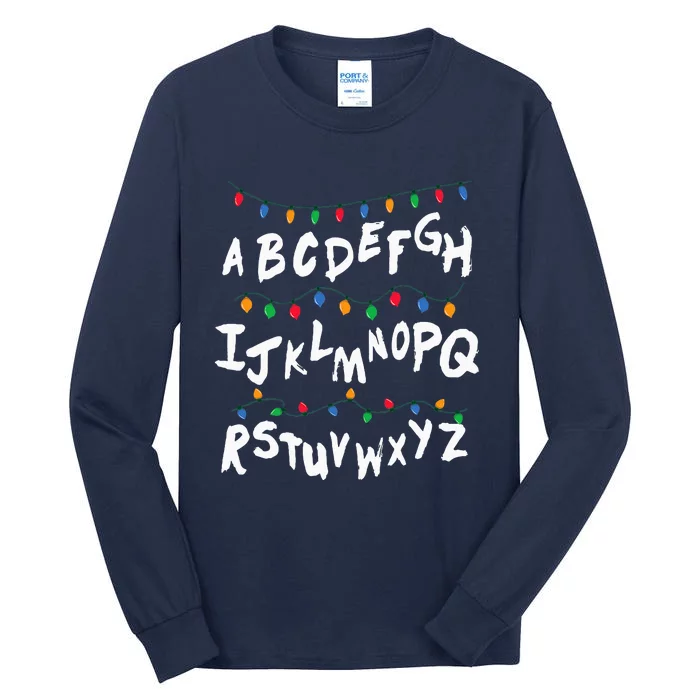 Alphabet Christmas Lights Stranger Tall Long Sleeve T-Shirt