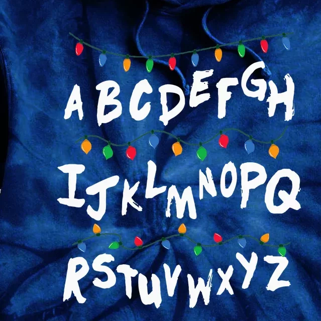 Alphabet Christmas Lights Stranger Tie Dye Hoodie