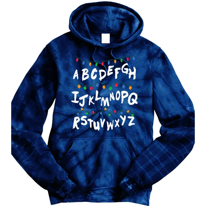 Alphabet Christmas Lights Stranger Tie Dye Hoodie