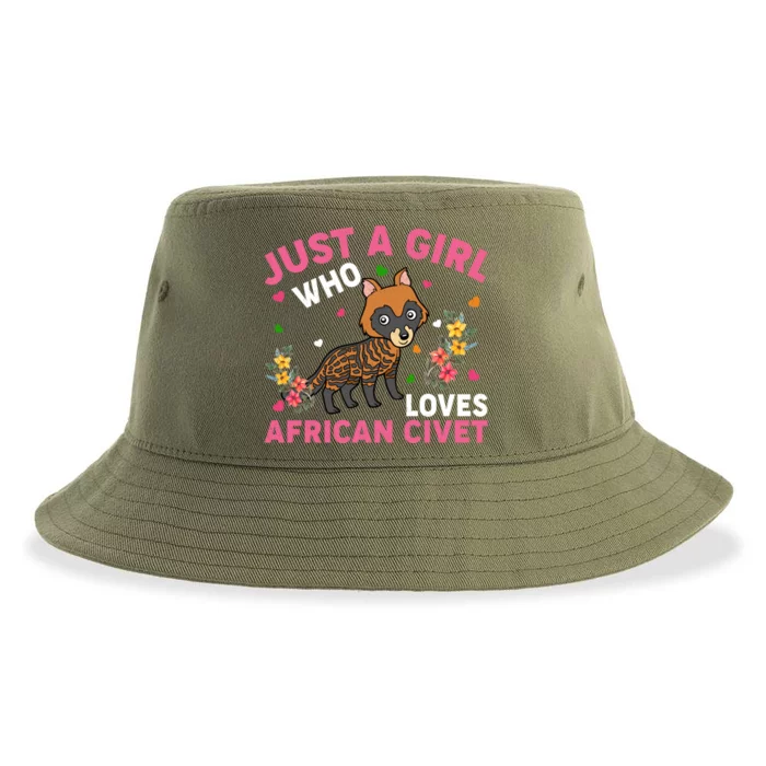 African Civet Lover Just A Who Loves African Civet Gift Sustainable Bucket Hat