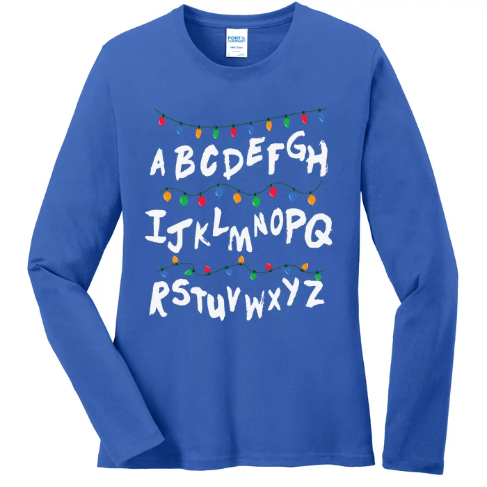 Alphabet Christmas Lights Stranger Ladies Long Sleeve Shirt