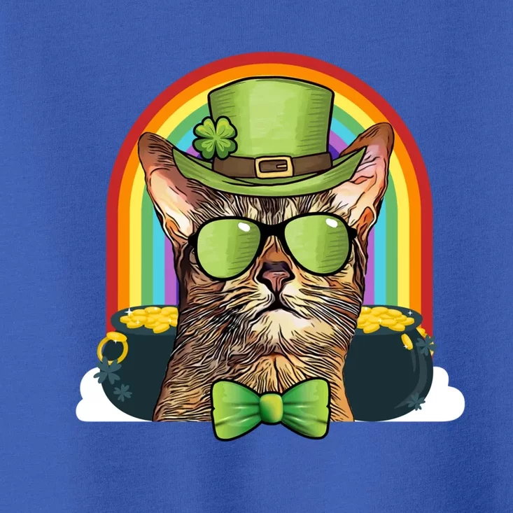 Abyssinian Cat Leprechaun Funny St Patricks Day Funny Gift Toddler T-Shirt