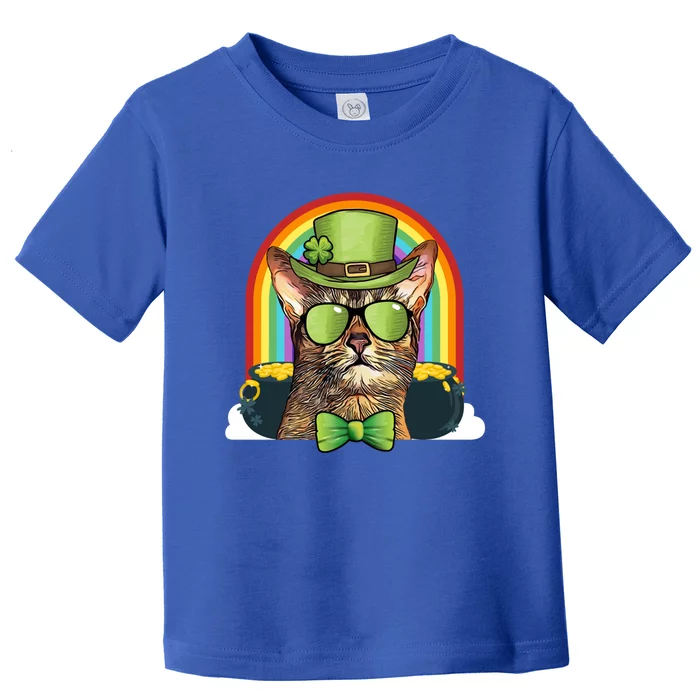 Abyssinian Cat Leprechaun Funny St Patricks Day Funny Gift Toddler T-Shirt