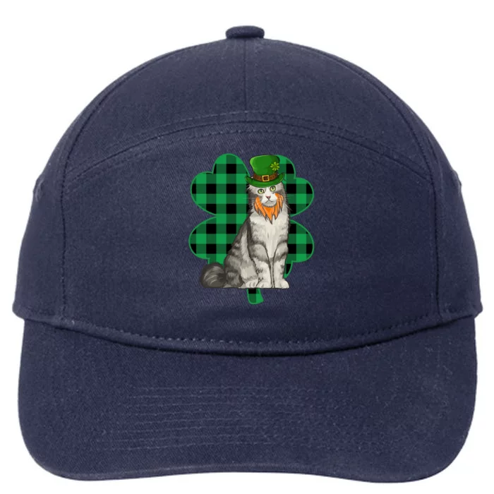 American Curl Leprechaun St Patricks Day Lucky Clover Funny Gift 7-Panel Snapback Hat