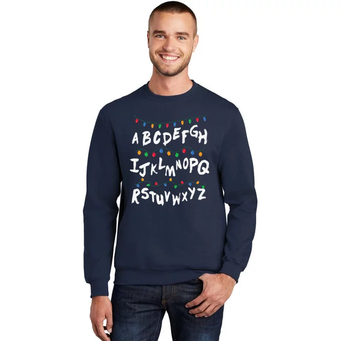 Alphabet Christmas Lights Stranger Tall Sweatshirt