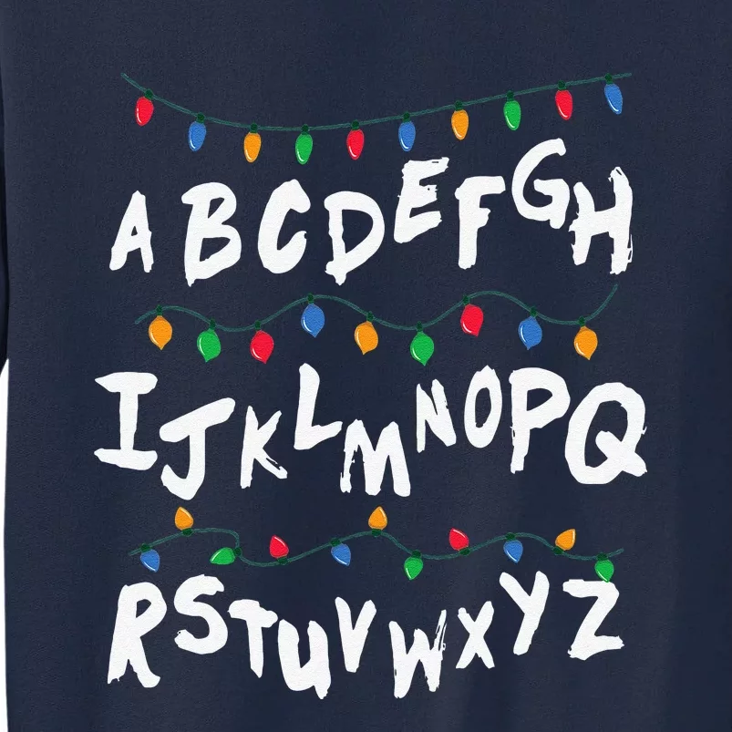 Alphabet Christmas Lights Stranger Tall Sweatshirt