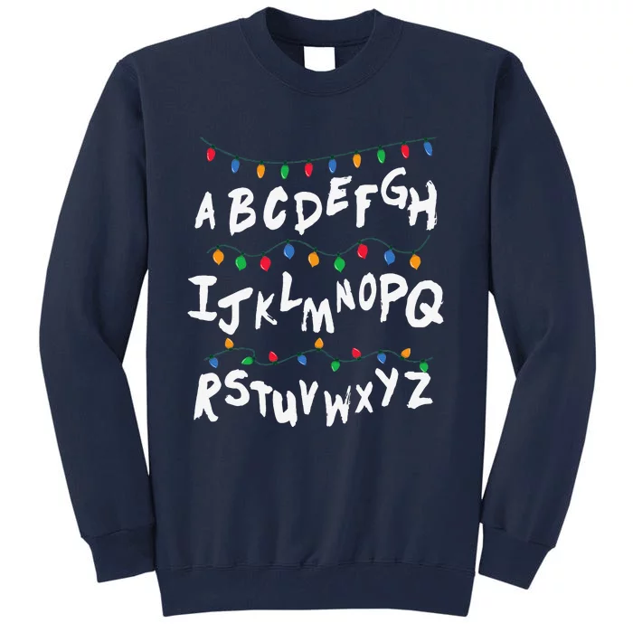 Alphabet Christmas Lights Stranger Tall Sweatshirt