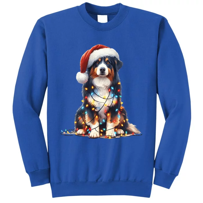 Amazing Christmas Light Santa Ho Dog Australian Shepherd Gift Tall Sweatshirt