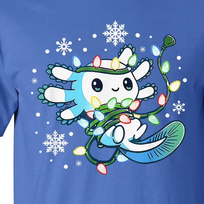 Axolotl Christmas Lights Xmas Tree Pajamas Tall T-Shirt