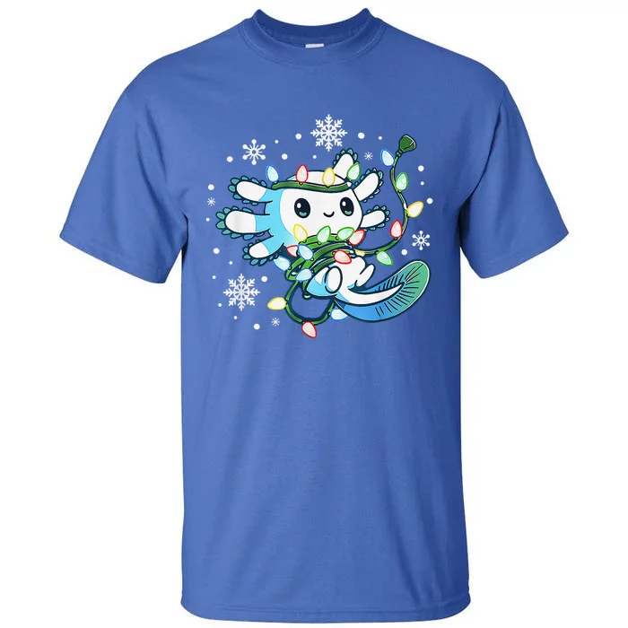 Axolotl Christmas Lights Xmas Tree Pajamas Tall T-Shirt