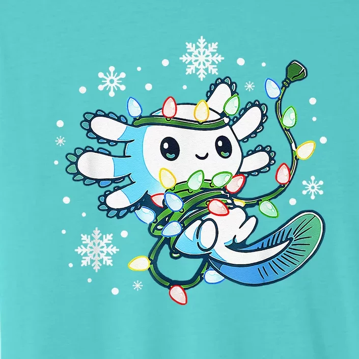 Axolotl Christmas Lights Xmas Tree Pajamas ChromaSoft Performance T-Shirt