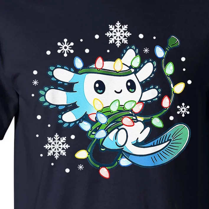 Axolotl Christmas Lights Xmas Tree Pajamas Tall T-Shirt