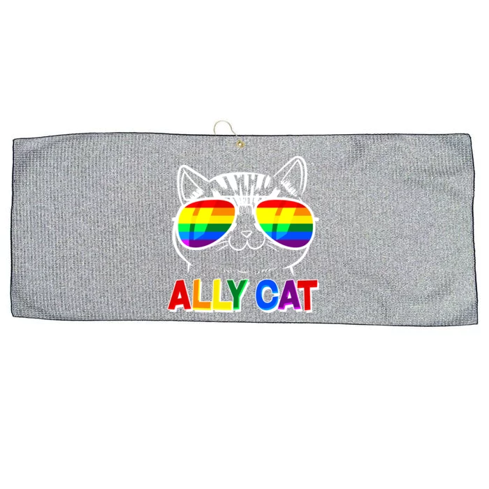 Ally Cat LGBT Pride Large Microfiber Waffle Golf Towel