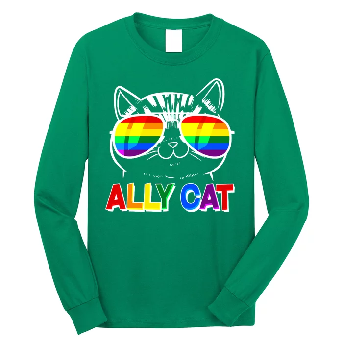 Ally Cat LGBT Pride Long Sleeve Shirt