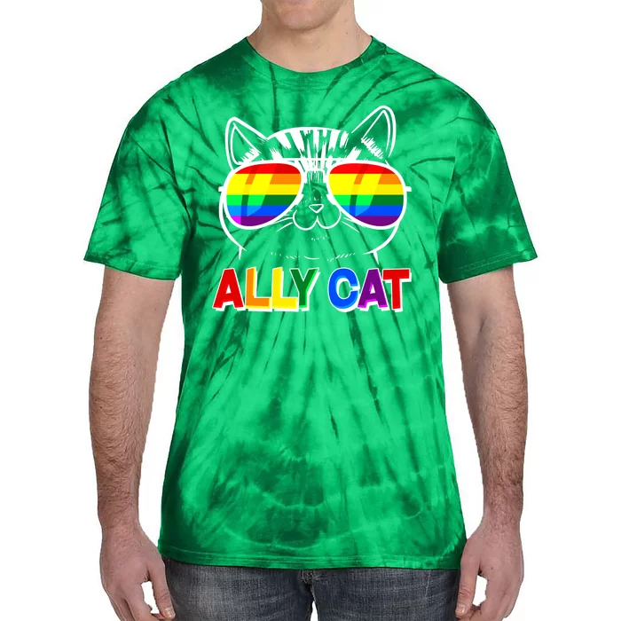 Ally Cat LGBT Pride Tie-Dye T-Shirt