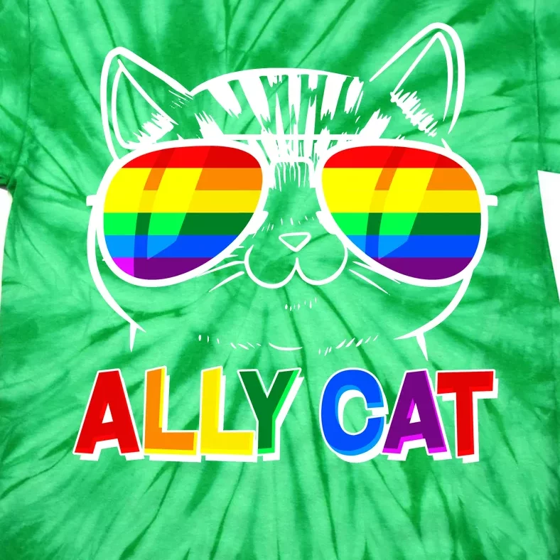 Ally Cat LGBT Pride Tie-Dye T-Shirt