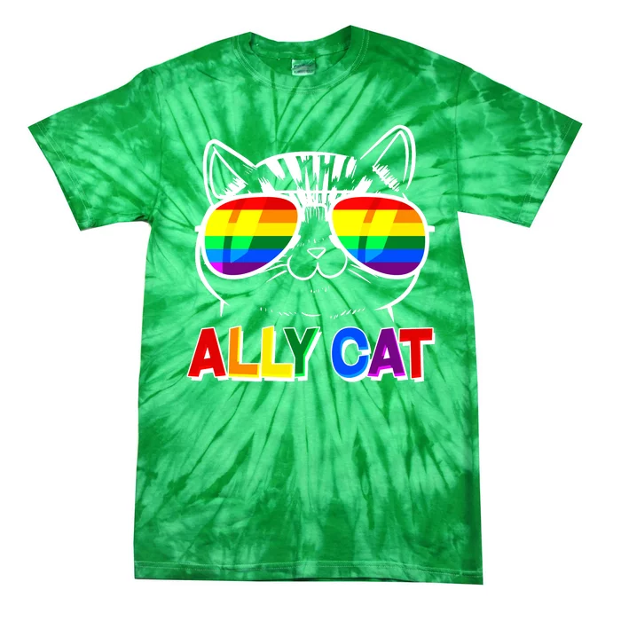 Ally Cat LGBT Pride Tie-Dye T-Shirt