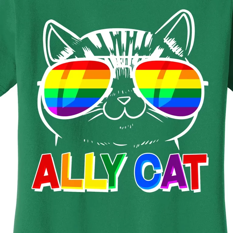 Ally Cat LGBT Pride Women's T-Shirt