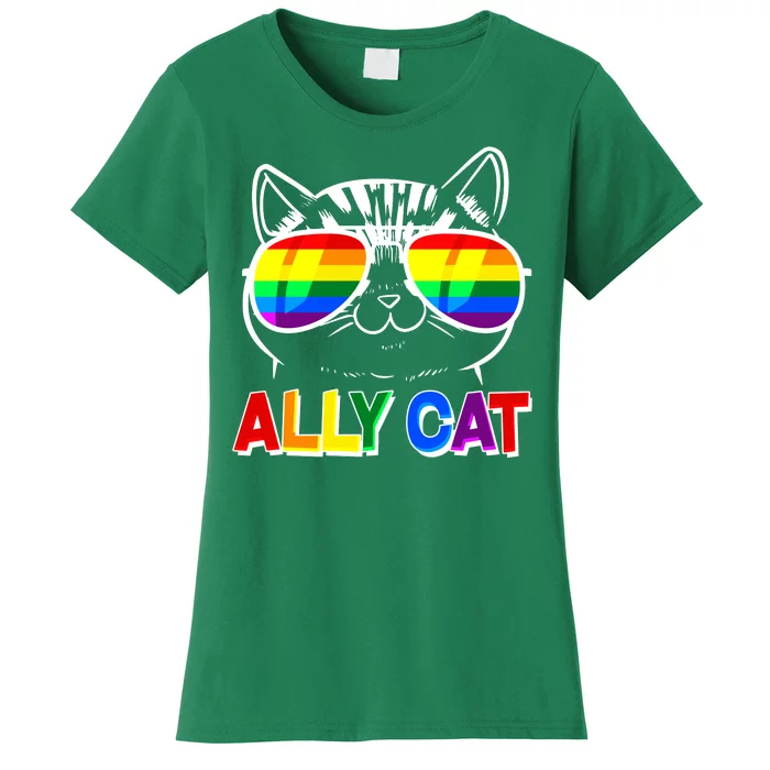 Ally Cat LGBT Pride Women's T-Shirt