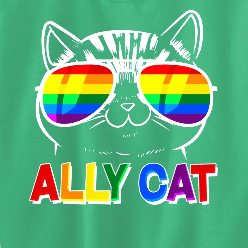 Ally Cat LGBT Pride Kids Sweatshirt