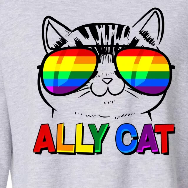 Ally Cat LGBT Pride Cropped Pullover Crew