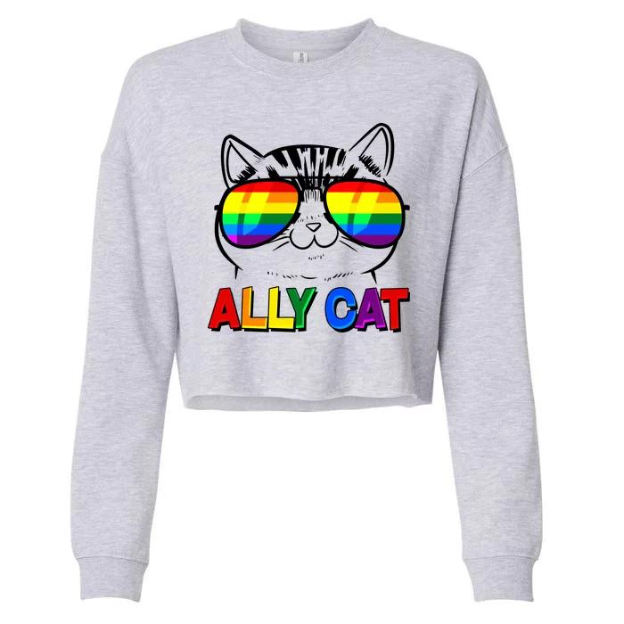 Ally Cat LGBT Pride Cropped Pullover Crew