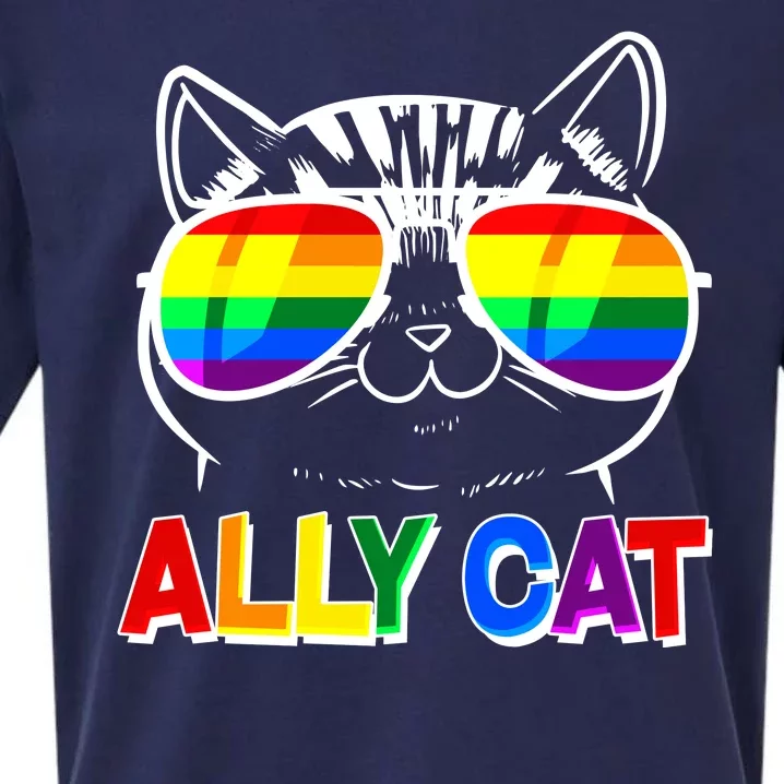 Ally Cat LGBT Pride Sueded Cloud Jersey T-Shirt