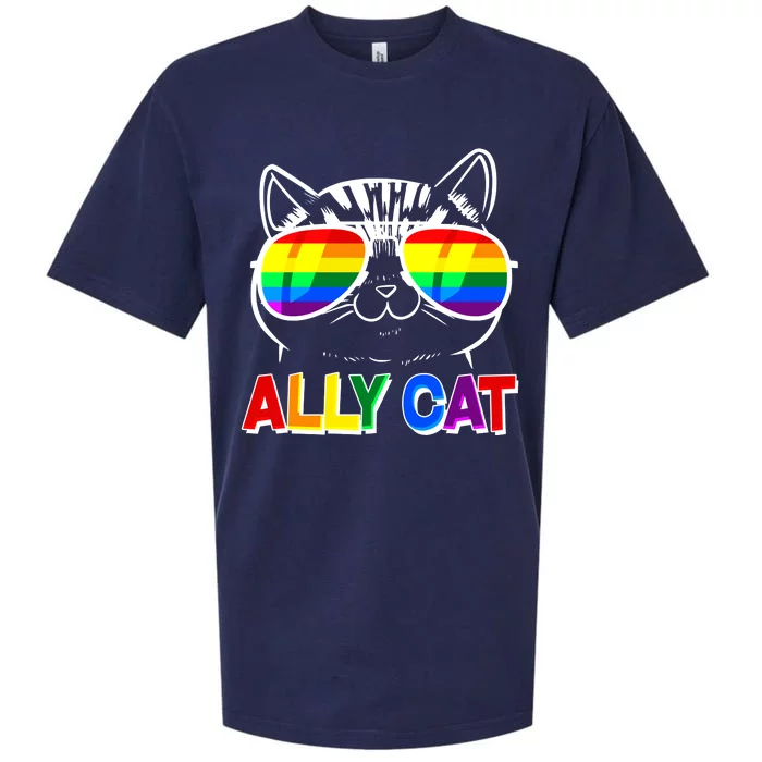 Ally Cat LGBT Pride Sueded Cloud Jersey T-Shirt