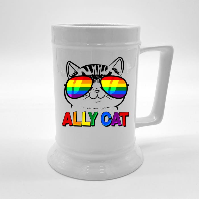 Ally Cat LGBT Pride Front & Back Beer Stein